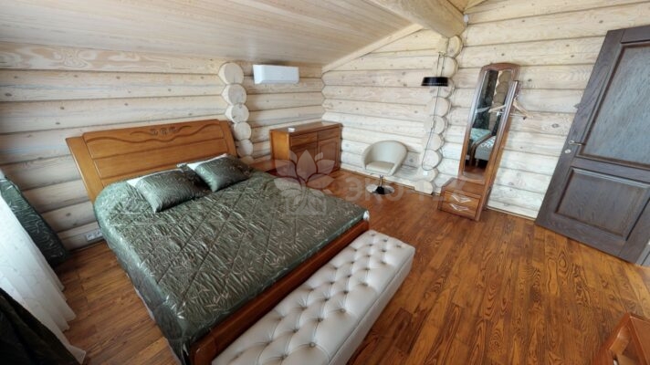 Фото дом из оцилиндрованного бревна по проекту дуб