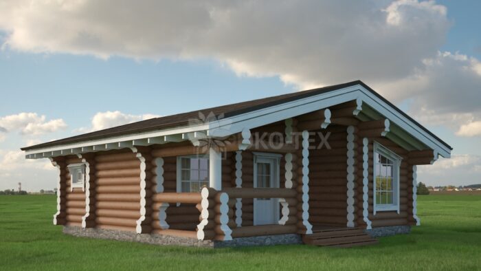 Проект дома Гостевой домик оцилиндрованное бревно