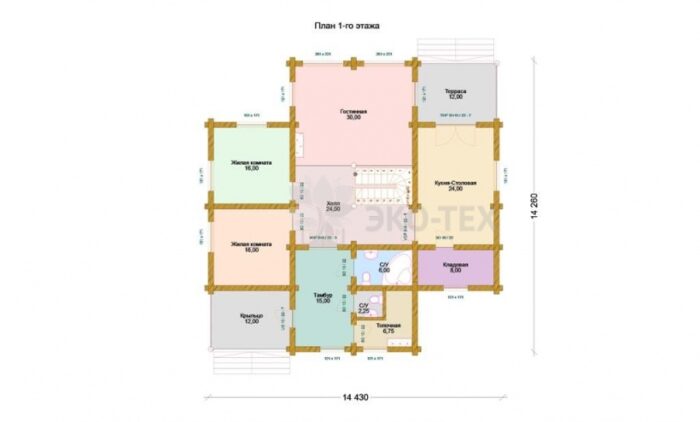 Проект дома Гринфилд оцилиндрованное