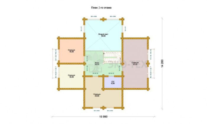 Проект дома Гринфилд оцилиндрованное