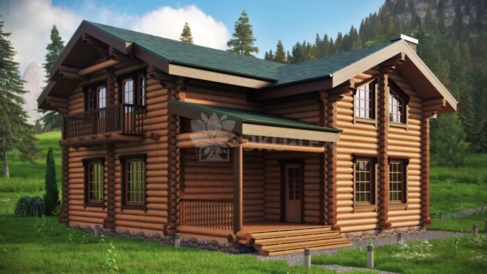 Проект дома Гринфилд оцилиндрованное