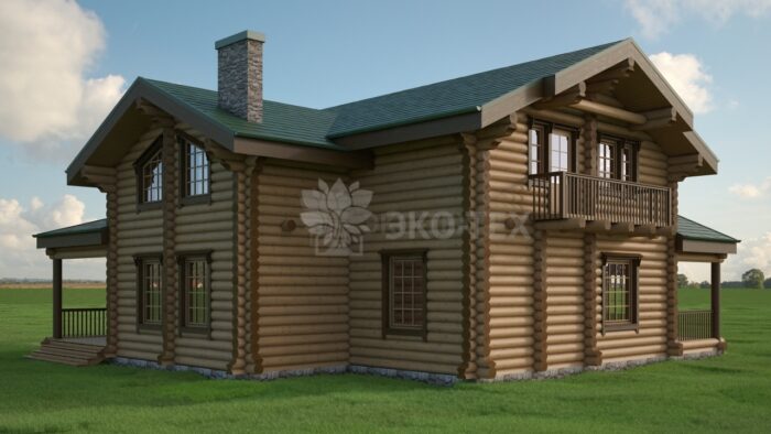 Проект дома Гринфилд оцилиндрованное