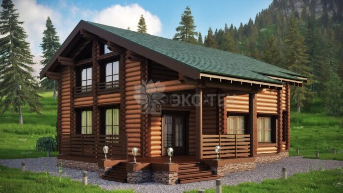 Проект дома Хантер оцилиндрованное бревно