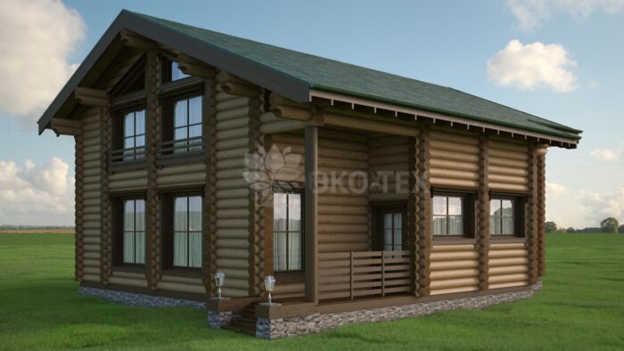 Проект дома Хантер оцилиндрованное бревно