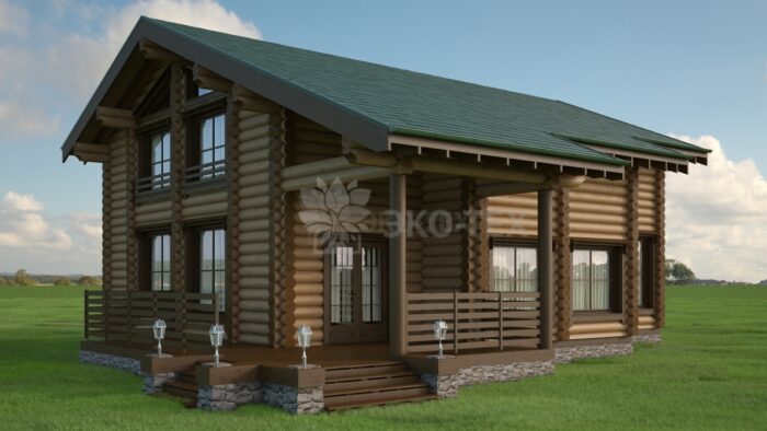 Проект дома Хантер оцилиндрованное бревно