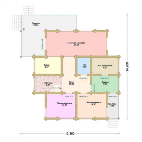 Проект дома Хантер оцилиндрованное бревно