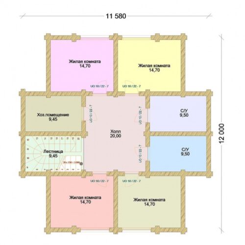 Проект дома Хантер оцилиндрованное бревно