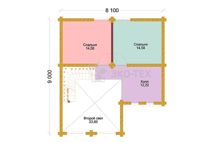 Проект дома Италика Стандарт оцилиндрованное