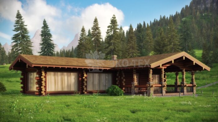 Проект бани Корабельные сосны оцилиндрованное бревно