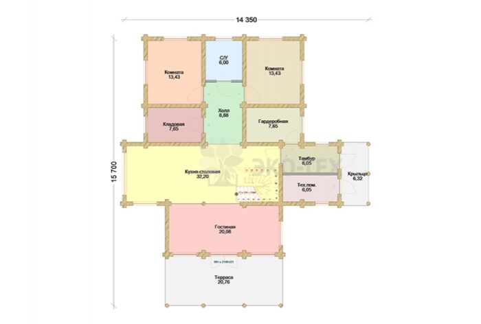 Проект дома Котлас оцилиндрованное