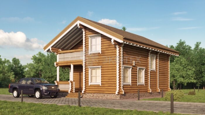 Проект дома Каштан оцилиндрованное