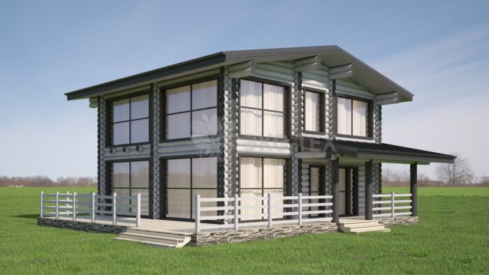 Проект дома Лао Цзы оцилиндрованное