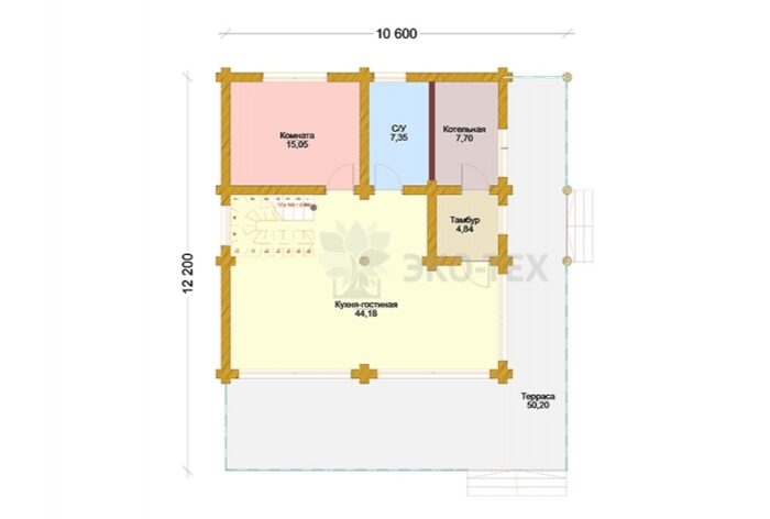 Проект дома Лао Цзы оцилиндрованное