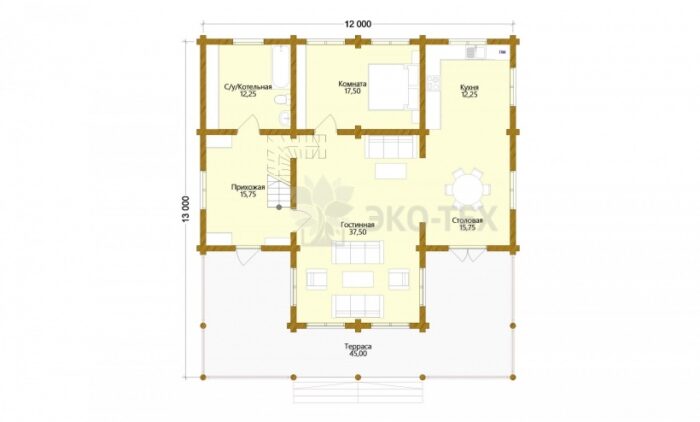 Проект дома Лапландия оцилиндрованное