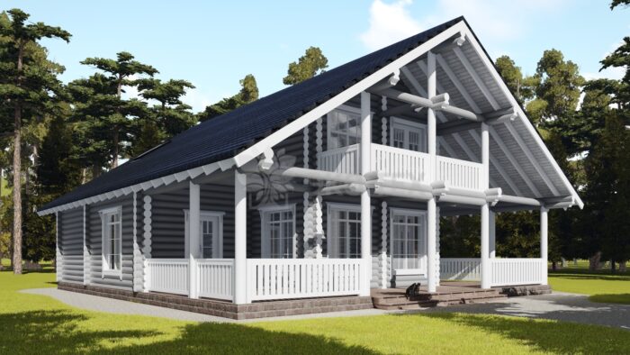 Проект дома Лапландия оцилиндрованное