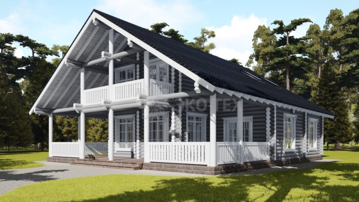 Проект дома Лапландия оцилиндрованное