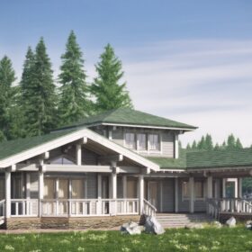 Проект дома Луч клееный брус