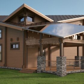 Проект дома Магнолия-Премиум клееный брус