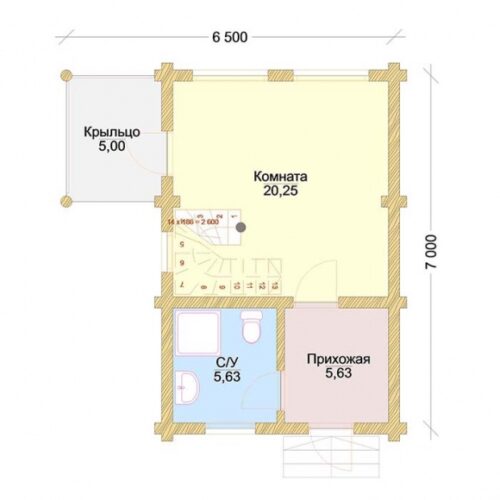 Проект дома Нордик-1 оцилиндрованное бревно