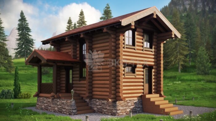 Проект дома Нордик-1 оцилиндрованное бревно