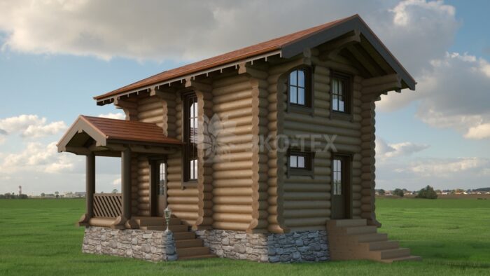 Проект дома Нордик-1 оцилиндрованное бревно