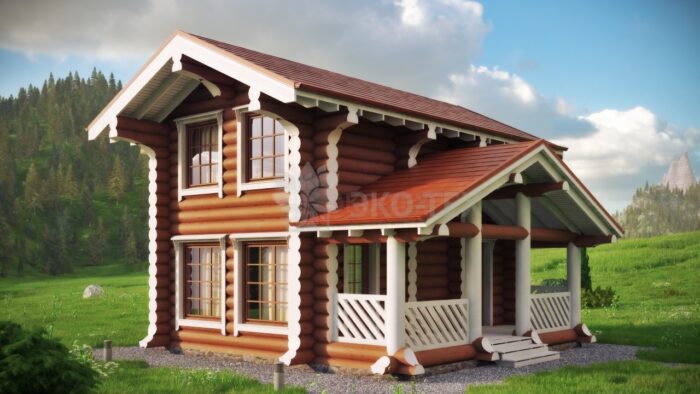 Проект дома Нордик-2 оцилиндрованное бревно