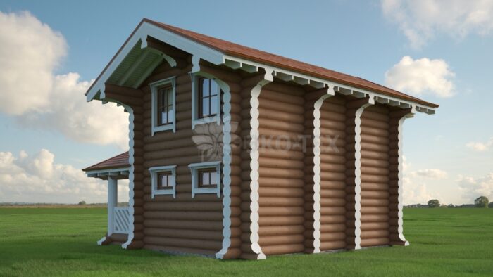 Проект дома Нордик-2 оцилиндрованное бревно