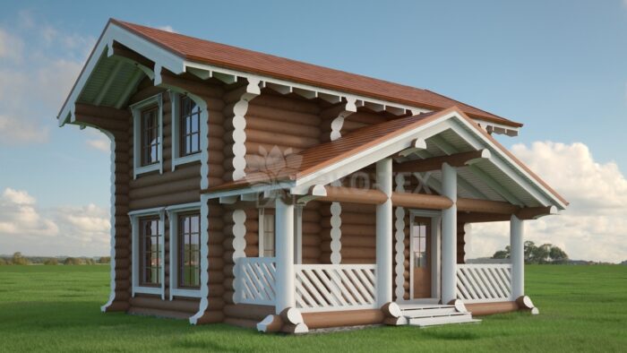 Проект дома Нордик-2 оцилиндрованное бревно