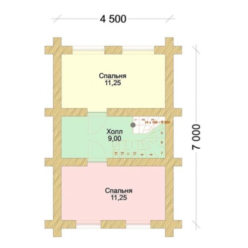 Проект дома Нордик-2 оцилиндрованное бревно
