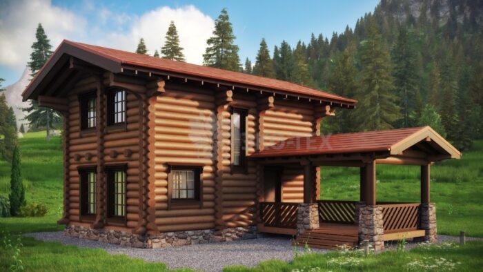 Проект дома Норвежец оцилиндрованное