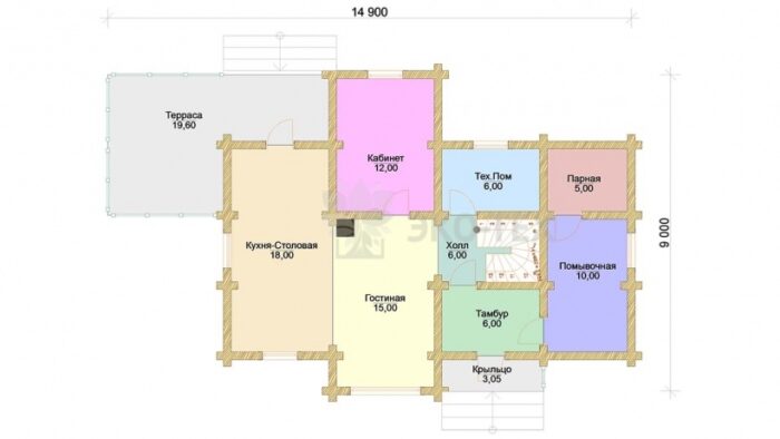 Проект дома Олимп оцилиндрованное