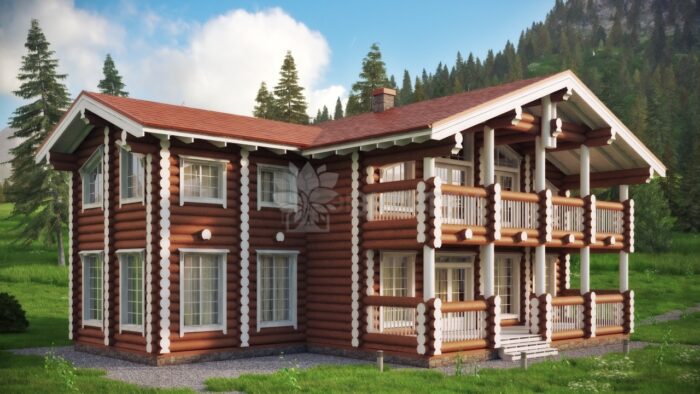 Проект дома Онегин оцилиндрованное