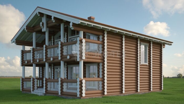 Проект дома Онегин оцилиндрованное