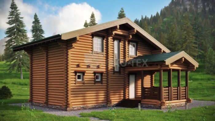 Проект дома Подмосковье 2 оцилиндрованное