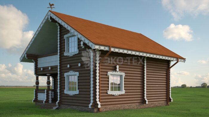 Проект дома Подворье оцилиндрованное