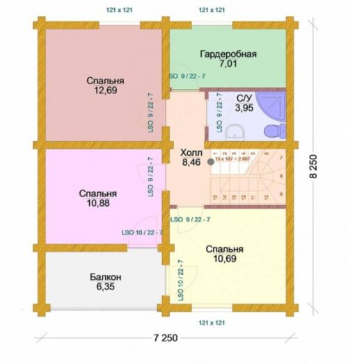 Проект дома Подворье оцилиндрованное