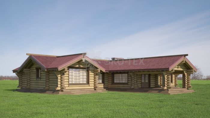 Проект дома Рокки оцилиндрованное бревно
