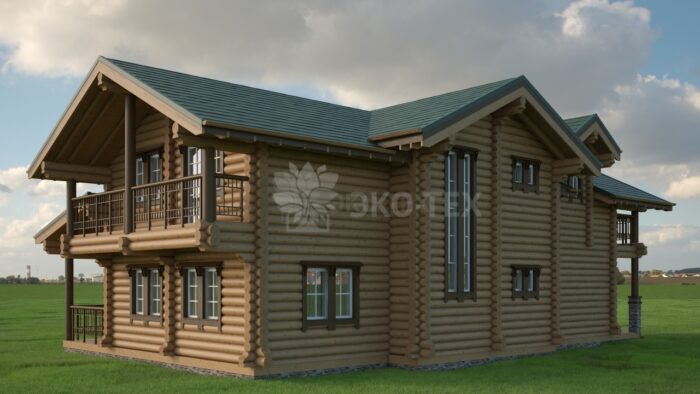 Проект дома Тополь оцилиндрованное