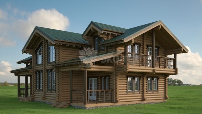 Проект дома Тополь оцилиндрованное