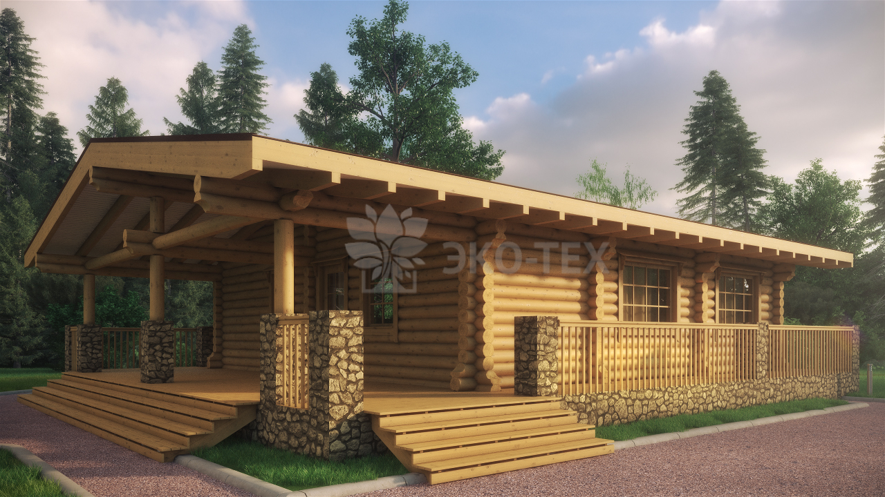 Проект дома из оцилиндрованного бревна