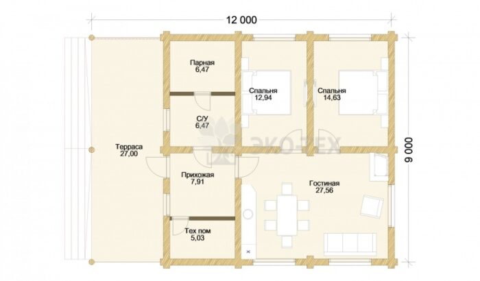 Проект дома Звездочет оцилиндрованное