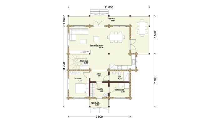Дом из клееного бруса Алексин