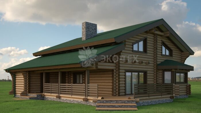 Проект дома Алина оцилиндрованное бревно