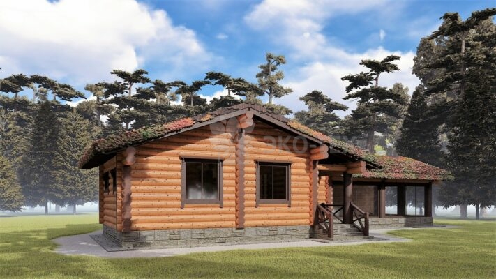 Проект бани Антоновка оцилиндрованное бревно