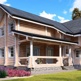 Проект дома Архангельск оцилиндрованное бревно