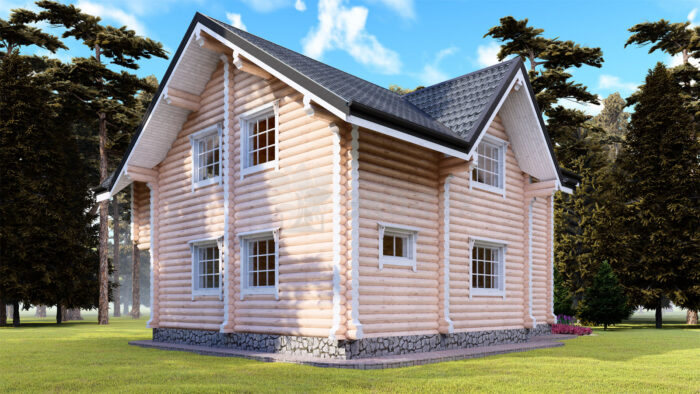 Проект дома Архангельск оцилиндрованное бревно