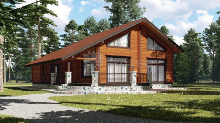 Проект дома Арктика клееный брус