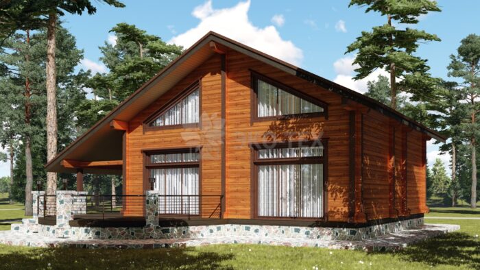Проект дома Арктика клееный брус