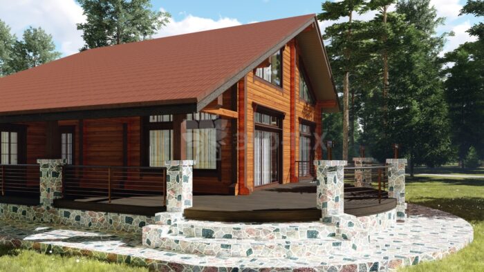 Проект дома Арктика клееный брус