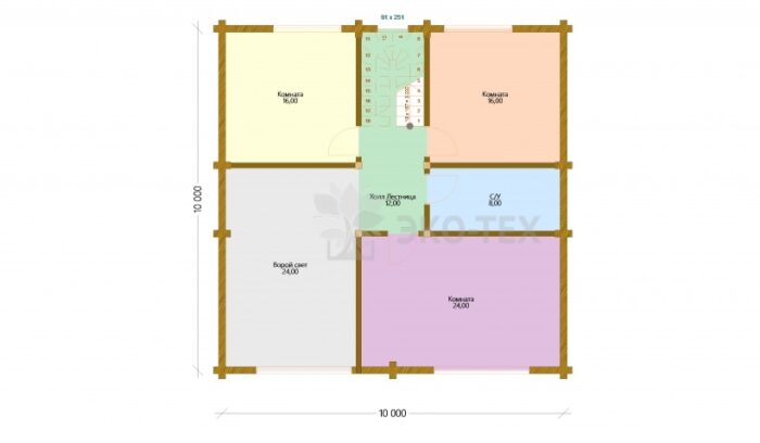 Проект дома Арктика клееный брус